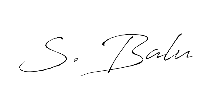 Create a beautiful signature design for name S. Balu. With this signature (Antro_Vectra) fonts, you can make a handwritten signature for free. S. Balu signature style 6 images and pictures png