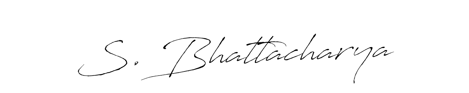 Make a beautiful signature design for name S. Bhattacharya. With this signature (Antro_Vectra) style, you can create a handwritten signature for free. S. Bhattacharya signature style 6 images and pictures png