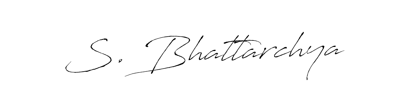 if you are searching for the best signature style for your name S. Bhattarchya. so please give up your signature search. here we have designed multiple signature styles  using Antro_Vectra. S. Bhattarchya signature style 6 images and pictures png