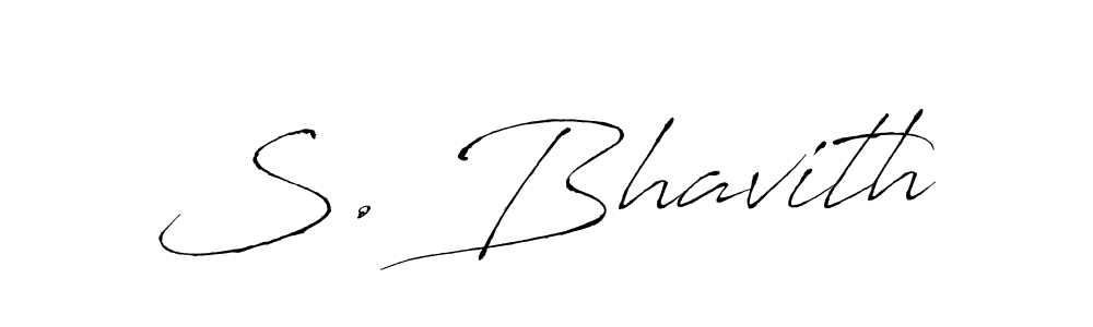 Design your own signature with our free online signature maker. With this signature software, you can create a handwritten (Antro_Vectra) signature for name S. Bhavith. S. Bhavith signature style 6 images and pictures png