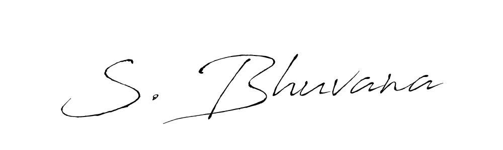 Design your own signature with our free online signature maker. With this signature software, you can create a handwritten (Antro_Vectra) signature for name S. Bhuvana. S. Bhuvana signature style 6 images and pictures png