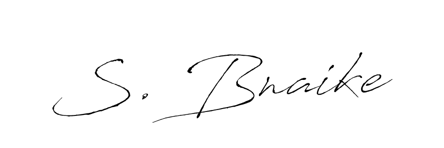This is the best signature style for the S. Bnaike name. Also you like these signature font (Antro_Vectra). Mix name signature. S. Bnaike signature style 6 images and pictures png