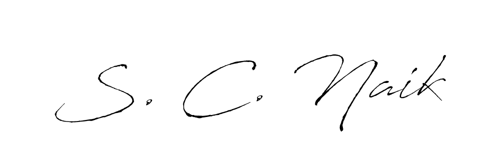 Use a signature maker to create a handwritten signature online. With this signature software, you can design (Antro_Vectra) your own signature for name S. C. Naik. S. C. Naik signature style 6 images and pictures png