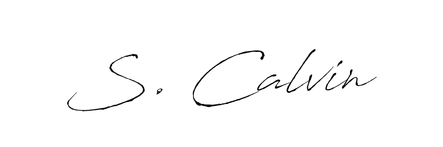 The best way (Antro_Vectra) to make a short signature is to pick only two or three words in your name. The name S. Calvin include a total of six letters. For converting this name. S. Calvin signature style 6 images and pictures png