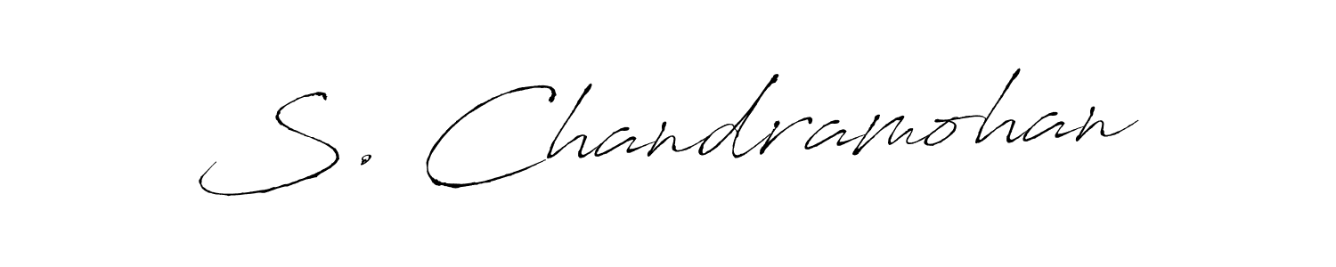 You should practise on your own different ways (Antro_Vectra) to write your name (S. Chandramohan) in signature. don't let someone else do it for you. S. Chandramohan signature style 6 images and pictures png