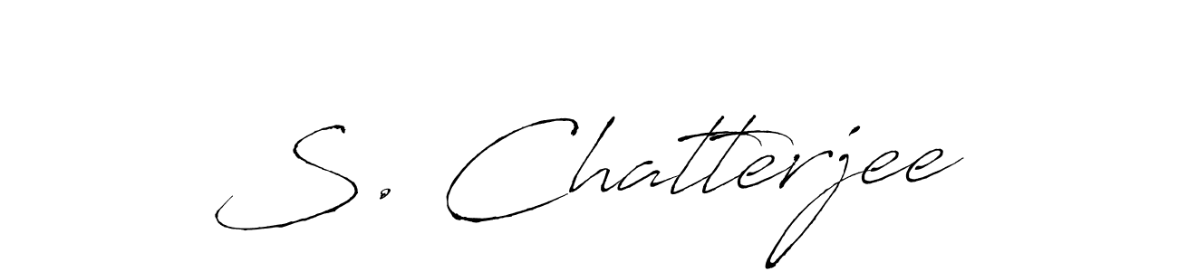 Make a beautiful signature design for name S. Chatterjee. With this signature (Antro_Vectra) style, you can create a handwritten signature for free. S. Chatterjee signature style 6 images and pictures png