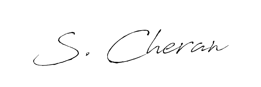 The best way (Antro_Vectra) to make a short signature is to pick only two or three words in your name. The name S. Cheran include a total of six letters. For converting this name. S. Cheran signature style 6 images and pictures png