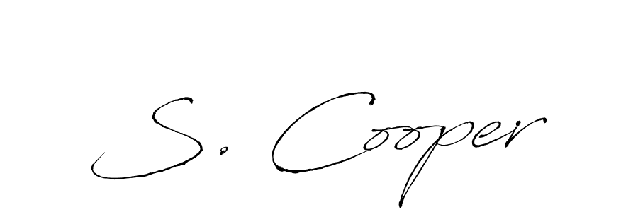 Make a beautiful signature design for name S. Cooper. With this signature (Antro_Vectra) style, you can create a handwritten signature for free. S. Cooper signature style 6 images and pictures png