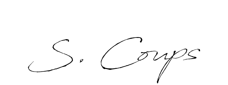 The best way (Antro_Vectra) to make a short signature is to pick only two or three words in your name. The name S. Coups include a total of six letters. For converting this name. S. Coups signature style 6 images and pictures png