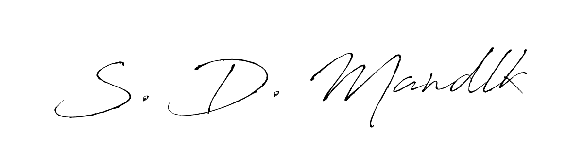 Design your own signature with our free online signature maker. With this signature software, you can create a handwritten (Antro_Vectra) signature for name S. D. Mandlk. S. D. Mandlk signature style 6 images and pictures png