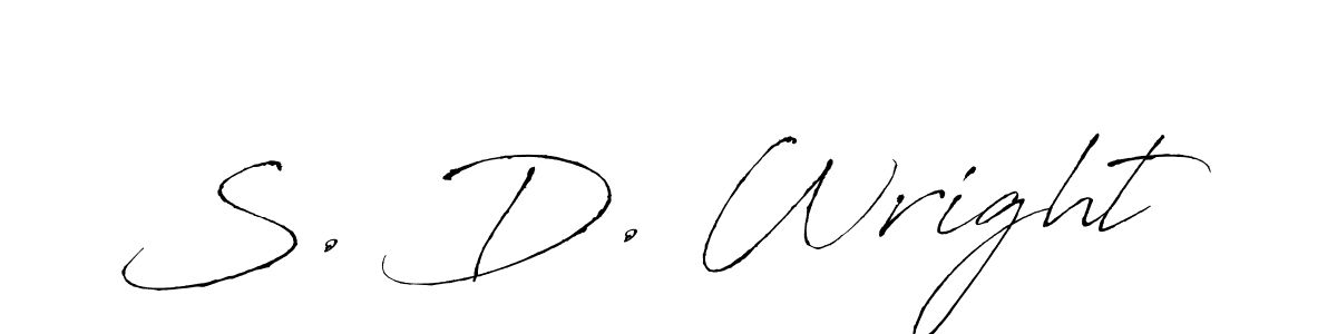 The best way (Antro_Vectra) to make a short signature is to pick only two or three words in your name. The name S. D. Wright include a total of six letters. For converting this name. S. D. Wright signature style 6 images and pictures png