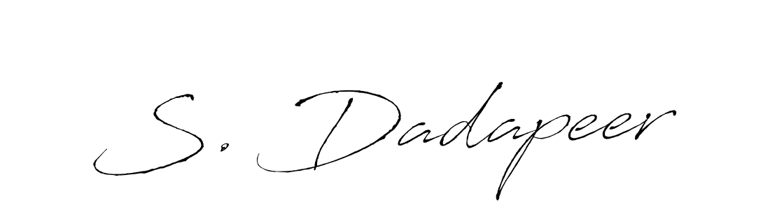 How to make S. Dadapeer name signature. Use Antro_Vectra style for creating short signs online. This is the latest handwritten sign. S. Dadapeer signature style 6 images and pictures png