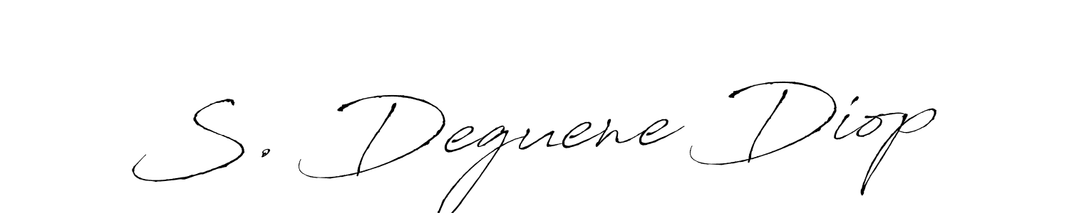 How to make S. Deguene Diop signature? Antro_Vectra is a professional autograph style. Create handwritten signature for S. Deguene Diop name. S. Deguene Diop signature style 6 images and pictures png