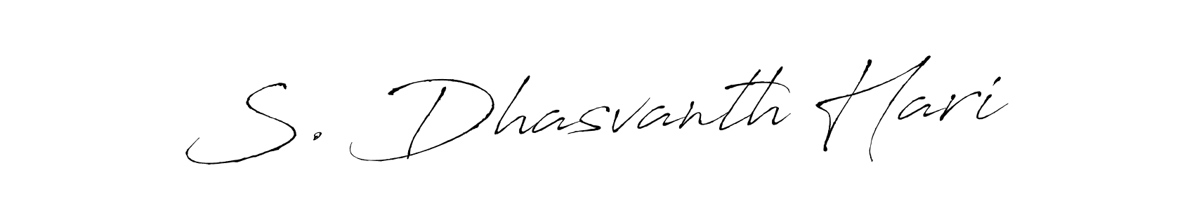 Make a beautiful signature design for name S. Dhasvanth Hari. With this signature (Antro_Vectra) style, you can create a handwritten signature for free. S. Dhasvanth Hari signature style 6 images and pictures png