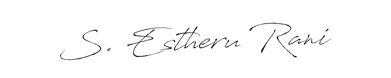 S. Estheru Rani stylish signature style. Best Handwritten Sign (Antro_Vectra) for my name. Handwritten Signature Collection Ideas for my name S. Estheru Rani. S. Estheru Rani signature style 6 images and pictures png