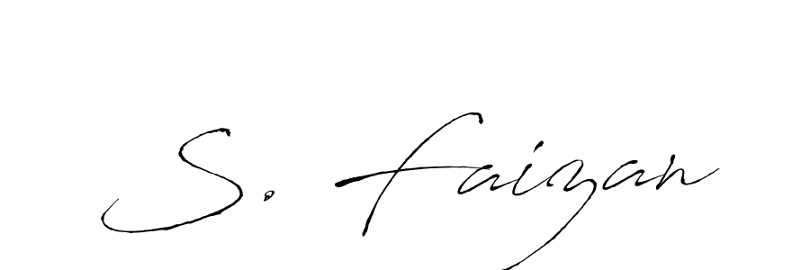 Also You can easily find your signature by using the search form. We will create S. Faizan name handwritten signature images for you free of cost using Antro_Vectra sign style. S. Faizan signature style 6 images and pictures png
