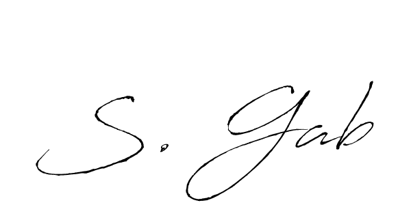 The best way (Antro_Vectra) to make a short signature is to pick only two or three words in your name. The name S. Gab include a total of six letters. For converting this name. S. Gab signature style 6 images and pictures png
