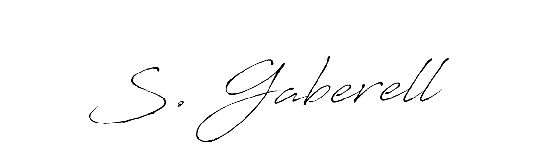 The best way (Antro_Vectra) to make a short signature is to pick only two or three words in your name. The name S. Gaberell include a total of six letters. For converting this name. S. Gaberell signature style 6 images and pictures png