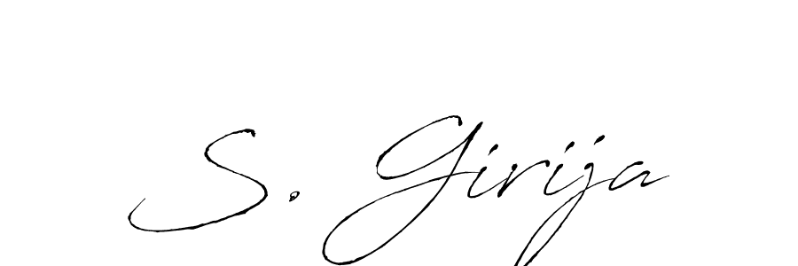 Make a beautiful signature design for name S. Girija. With this signature (Antro_Vectra) style, you can create a handwritten signature for free. S. Girija signature style 6 images and pictures png