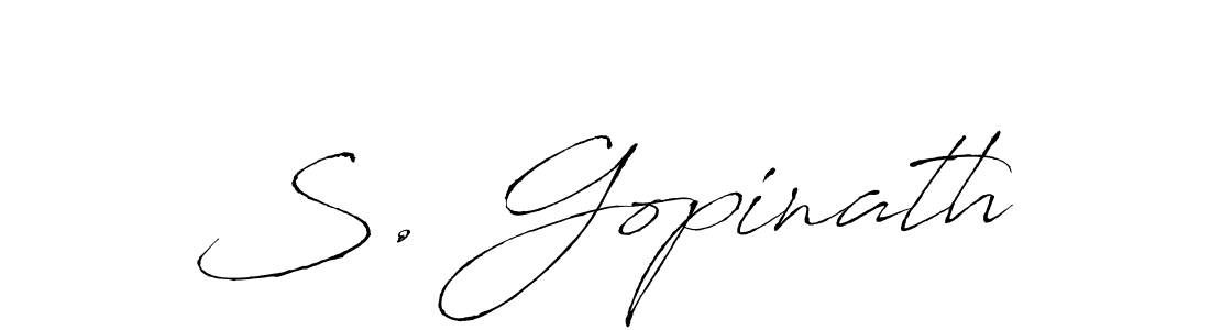 The best way (Antro_Vectra) to make a short signature is to pick only two or three words in your name. The name S. Gopinath include a total of six letters. For converting this name. S. Gopinath signature style 6 images and pictures png