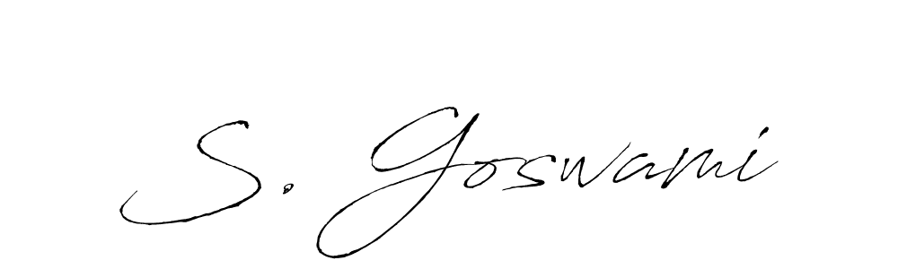 Antro_Vectra is a professional signature style that is perfect for those who want to add a touch of class to their signature. It is also a great choice for those who want to make their signature more unique. Get S. Goswami name to fancy signature for free. S. Goswami signature style 6 images and pictures png