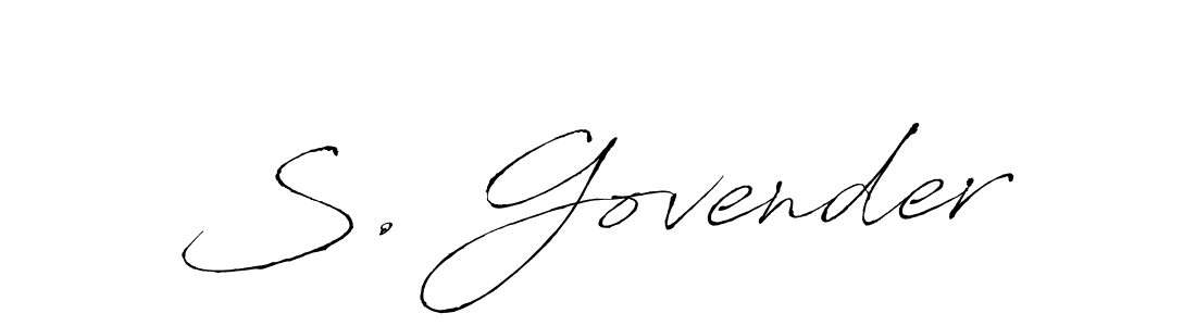 This is the best signature style for the S. Govender name. Also you like these signature font (Antro_Vectra). Mix name signature. S. Govender signature style 6 images and pictures png