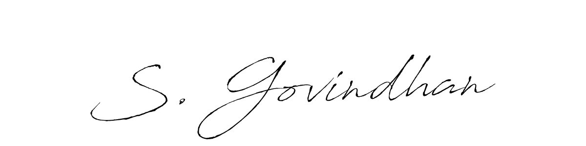 if you are searching for the best signature style for your name S. Govindhan. so please give up your signature search. here we have designed multiple signature styles  using Antro_Vectra. S. Govindhan signature style 6 images and pictures png
