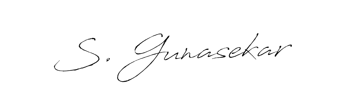 Make a beautiful signature design for name S. Gunasekar. With this signature (Antro_Vectra) style, you can create a handwritten signature for free. S. Gunasekar signature style 6 images and pictures png