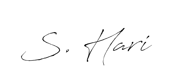 How to make S. Hari name signature. Use Antro_Vectra style for creating short signs online. This is the latest handwritten sign. S. Hari signature style 6 images and pictures png