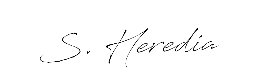 This is the best signature style for the S. Heredia name. Also you like these signature font (Antro_Vectra). Mix name signature. S. Heredia signature style 6 images and pictures png