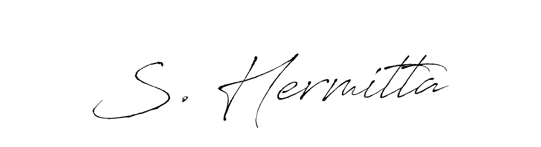 if you are searching for the best signature style for your name S. Hermitta. so please give up your signature search. here we have designed multiple signature styles  using Antro_Vectra. S. Hermitta signature style 6 images and pictures png