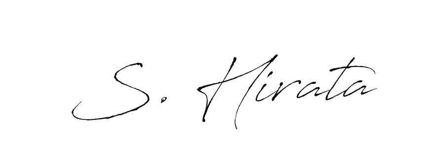 Create a beautiful signature design for name S. Hirata. With this signature (Antro_Vectra) fonts, you can make a handwritten signature for free. S. Hirata signature style 6 images and pictures png