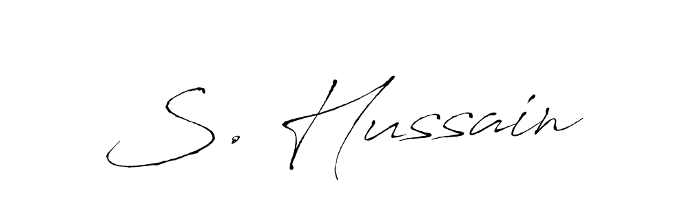 The best way (Antro_Vectra) to make a short signature is to pick only two or three words in your name. The name S. Hussain include a total of six letters. For converting this name. S. Hussain signature style 6 images and pictures png