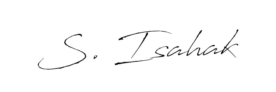 S. Isahak stylish signature style. Best Handwritten Sign (Antro_Vectra) for my name. Handwritten Signature Collection Ideas for my name S. Isahak. S. Isahak signature style 6 images and pictures png