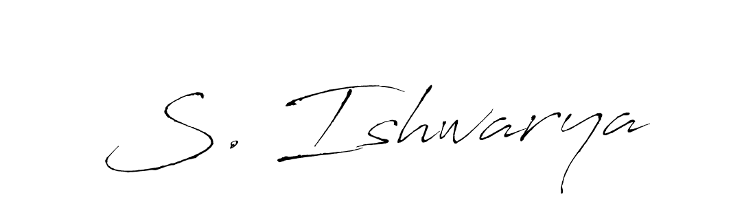 Design your own signature with our free online signature maker. With this signature software, you can create a handwritten (Antro_Vectra) signature for name S. Ishwarya. S. Ishwarya signature style 6 images and pictures png