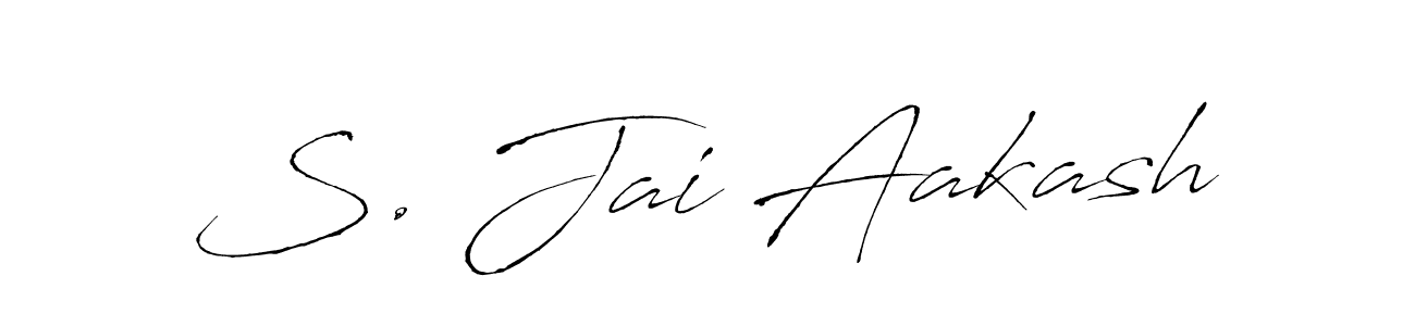 if you are searching for the best signature style for your name S. Jai Aakash. so please give up your signature search. here we have designed multiple signature styles  using Antro_Vectra. S. Jai Aakash signature style 6 images and pictures png