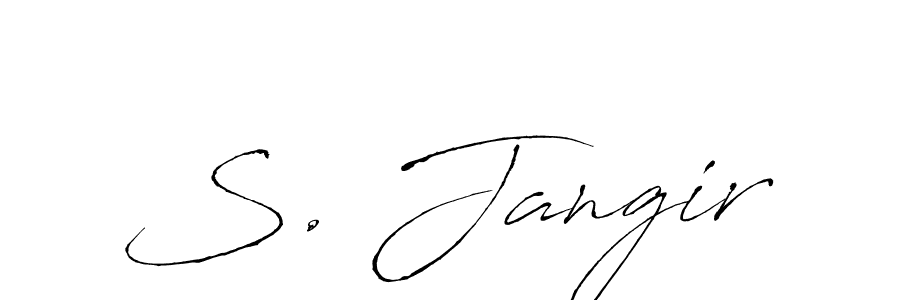 Also we have S. Jangir name is the best signature style. Create professional handwritten signature collection using Antro_Vectra autograph style. S. Jangir signature style 6 images and pictures png