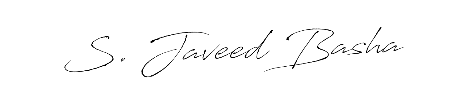 This is the best signature style for the S. Javeed Basha name. Also you like these signature font (Antro_Vectra). Mix name signature. S. Javeed Basha signature style 6 images and pictures png