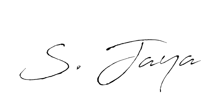 Use a signature maker to create a handwritten signature online. With this signature software, you can design (Antro_Vectra) your own signature for name S. Jaya. S. Jaya signature style 6 images and pictures png