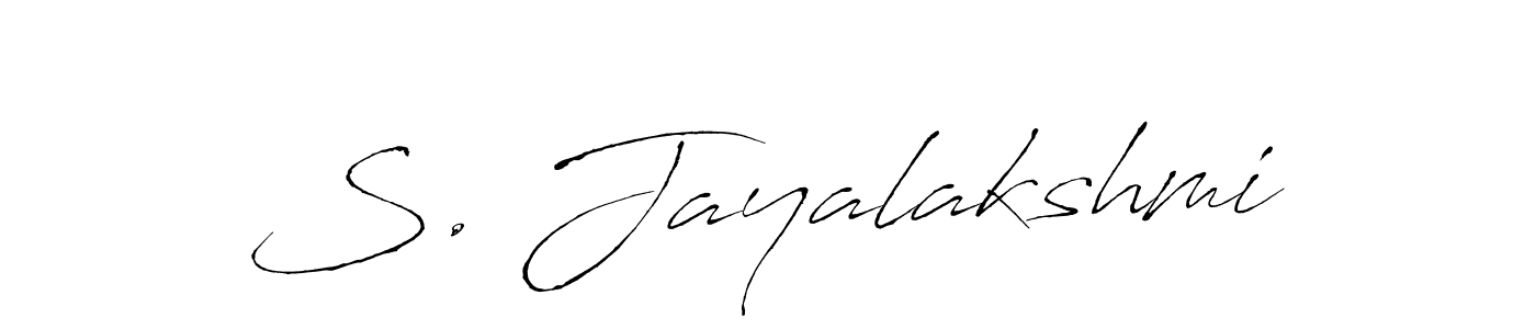 S. Jayalakshmi stylish signature style. Best Handwritten Sign (Antro_Vectra) for my name. Handwritten Signature Collection Ideas for my name S. Jayalakshmi. S. Jayalakshmi signature style 6 images and pictures png