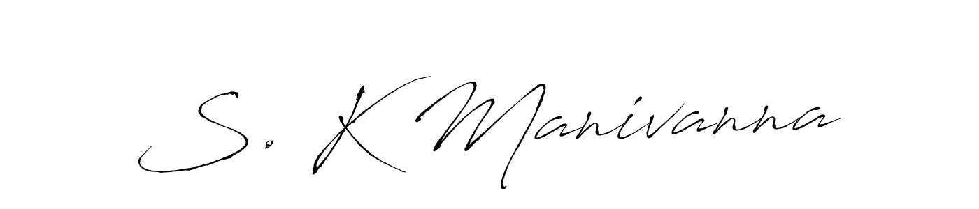 Use a signature maker to create a handwritten signature online. With this signature software, you can design (Antro_Vectra) your own signature for name S. K Manivanna. S. K Manivanna signature style 6 images and pictures png