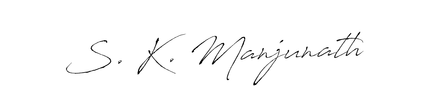 Design your own signature with our free online signature maker. With this signature software, you can create a handwritten (Antro_Vectra) signature for name S. K. Manjunath. S. K. Manjunath signature style 6 images and pictures png