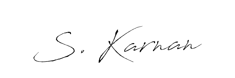 Create a beautiful signature design for name S. Karnan. With this signature (Antro_Vectra) fonts, you can make a handwritten signature for free. S. Karnan signature style 6 images and pictures png