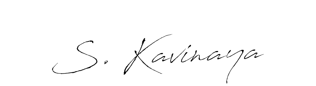 Make a beautiful signature design for name S. Kavinaya. With this signature (Antro_Vectra) style, you can create a handwritten signature for free. S. Kavinaya signature style 6 images and pictures png