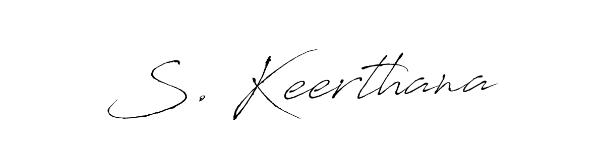 This is the best signature style for the S. Keerthana name. Also you like these signature font (Antro_Vectra). Mix name signature. S. Keerthana signature style 6 images and pictures png