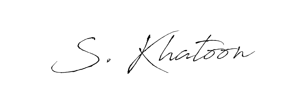 Use a signature maker to create a handwritten signature online. With this signature software, you can design (Antro_Vectra) your own signature for name S. Khatoon. S. Khatoon signature style 6 images and pictures png