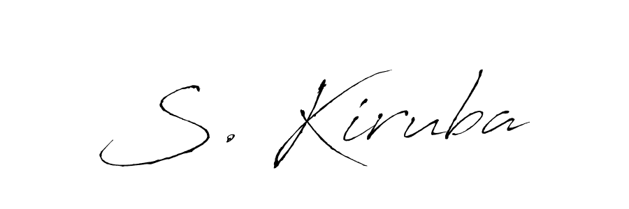 Use a signature maker to create a handwritten signature online. With this signature software, you can design (Antro_Vectra) your own signature for name S. Kiruba. S. Kiruba signature style 6 images and pictures png