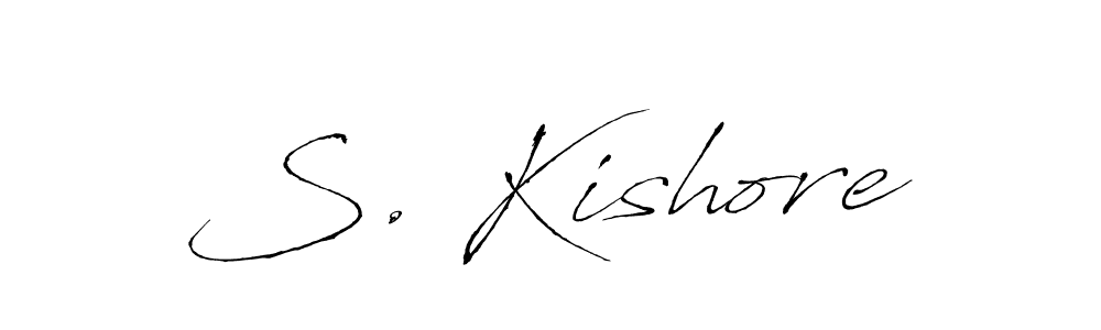 Design your own signature with our free online signature maker. With this signature software, you can create a handwritten (Antro_Vectra) signature for name S. Kishore. S. Kishore signature style 6 images and pictures png