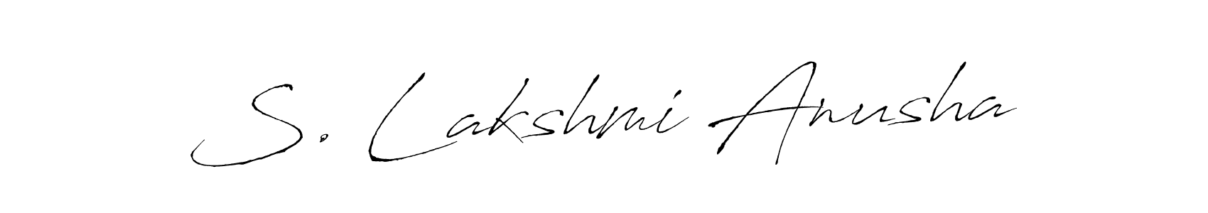 You can use this online signature creator to create a handwritten signature for the name S. Lakshmi Anusha. This is the best online autograph maker. S. Lakshmi Anusha signature style 6 images and pictures png