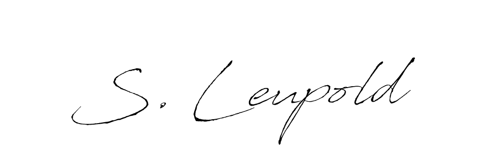 How to make S. Leupold signature? Antro_Vectra is a professional autograph style. Create handwritten signature for S. Leupold name. S. Leupold signature style 6 images and pictures png